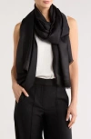 Givenchy Silk & Wool-blend Scarf In Black
