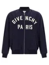 Givenchy Logo Bomber Jacket In Blue