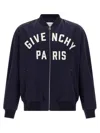 Givenchy Logo Bomber Jacket Puffer Jackets Blue In Blue