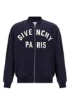 Givenchy Logo Bomber Jacket Puffer Jackets Blue In Blue