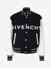 Givenchy Wool Bomber Jacket In Contrasting Logo On The Front