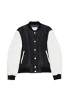 Givenchy -style Bomber Jacket With Elastic Knit Collar In Multi