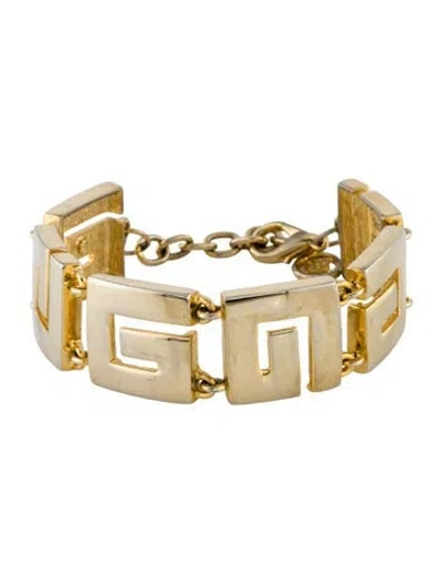 Pre-owned Givenchy Logo Bracelet, 8" In Multi
