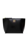Givenchy Liquid Logo Plaque Clutch Bag In Black