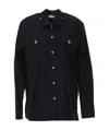 Givenchy Logo Button Shirt In Black