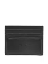 Givenchy Men Black Card Holder With Embossed Logo Lettering On Front And Rear In Leather Man In Black
