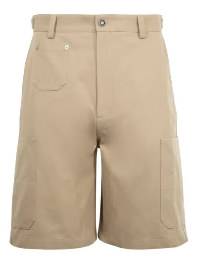Givenchy Logo Cargo Shorts In Brown