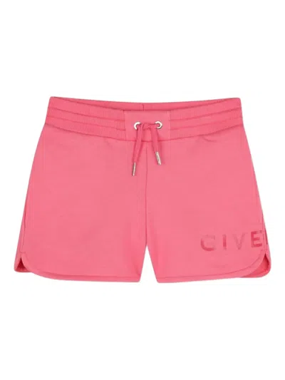 Givenchy Kids' Logo Casual Shorts In Pink