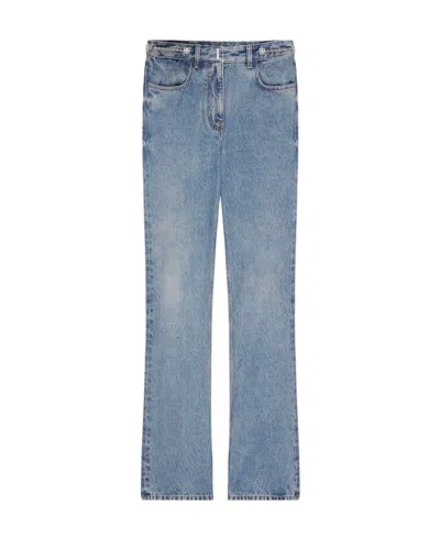 GIVENCHY GIVENCHY LOGO CHAINED FLARED JEANS