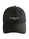 Givenchy Logo Cotton Baseball Cap In Black