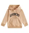 Givenchy Logo Cotton-blend Fleece Hoodie In Brown