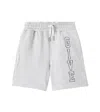 Givenchy Boy's Embroidered Logo-print Shorts In Grey