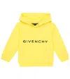 Givenchy Logo Cotton-blend Hoodie In Gold Yellow