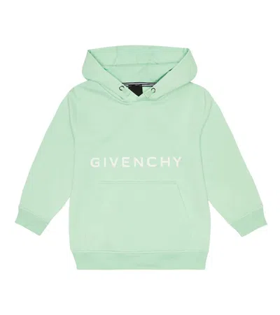 Givenchy Kids' Green Cotton Hoodie In Verde