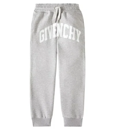 Givenchy Kids' Logo-print Fleece Track Pants In Grey