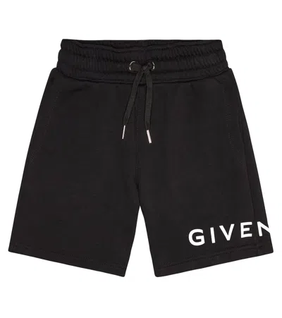 Givenchy Kids' Logo Cotton-blend Shorts In Black