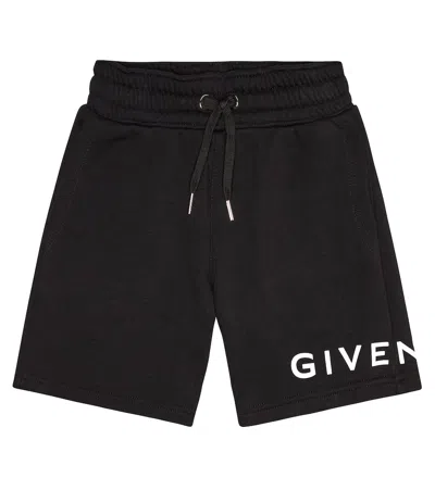 Givenchy Logo Cotton-blend Shorts In Black