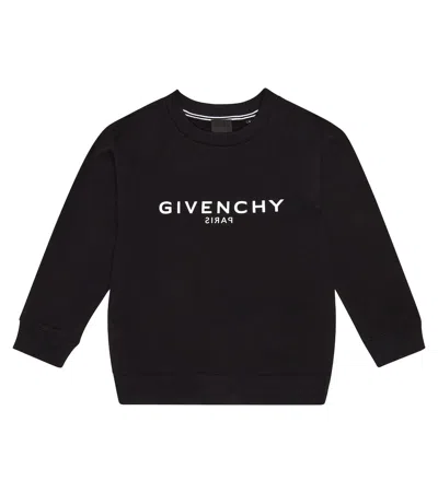 Givenchy Kids' Logo Cotton-blend Sweatshirt In Black