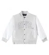 Givenchy Logo Cotton-blend Varsity Jacket In Grey