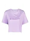 Givenchy Cropped Crew Neck T-shirt With Signature Tufted Design In Metallic