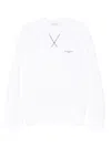 Givenchy White Couture Seam Sweatshirt With Embroidered Logo Men In White