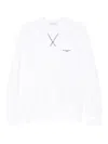 Givenchy White Couture Seam Sweatshirt With Embroidered Logo Men In White