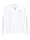 Givenchy White Couture Seam Sweatshirt With Embroidered Logo Men In White