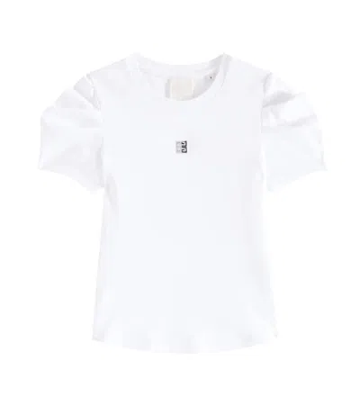 Givenchy Kids' T-shirt Aus Baumwoll-jersey In Weiss