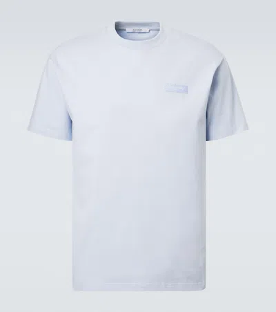 Givenchy Logo Cotton Jersey T-shirt In Blue