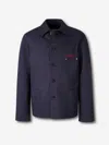 Givenchy Couture Seam Button-up Overshirt In Blue