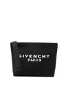 Givenchy Logo Cotton Pouch In Black