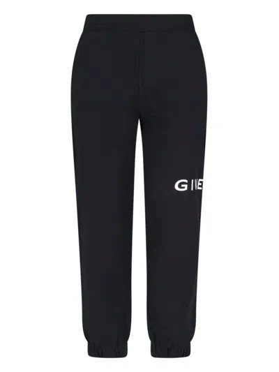 Givenchy Logo Cotton Sweatpants In Black