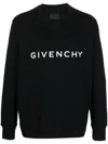 Givenchy Oversized Holes Cotton Sweatshirt In Black