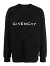 Givenchy Logo Cotton Sweatshirt In Negro