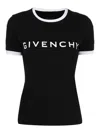 Givenchy Black Crewneck T-shirt With Logo Lettering On The Front And 4g Logo On The Rear In Cotton S In Black