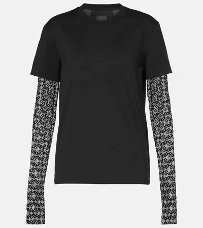 Givenchy Black Overlapped Long Sleeve T-shirt