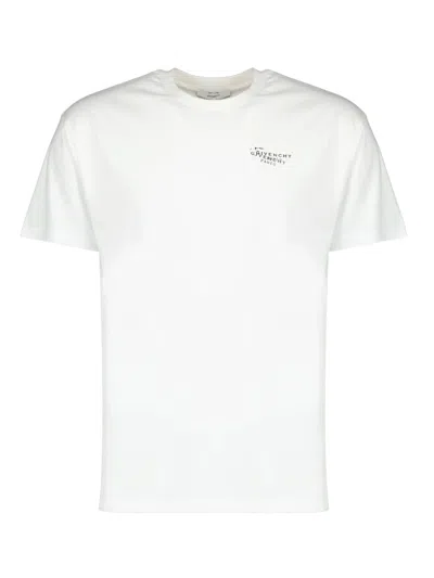 Givenchy Logo Cotton T-shirt In Neutral