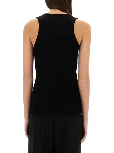 Givenchy Logo Cotton Tank Top In Black