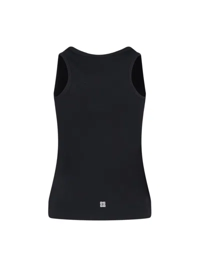 Givenchy Logo Cotton Tank Top In Black