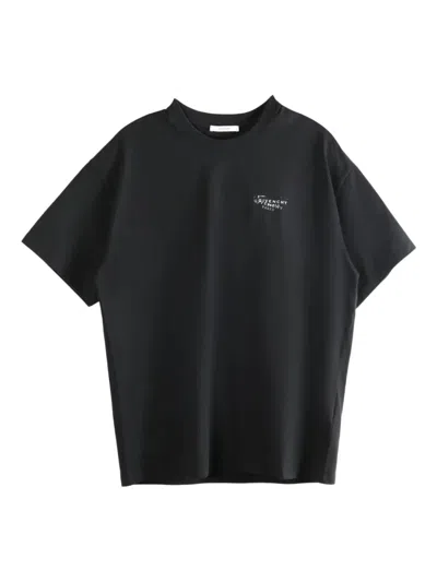 Givenchy Logo Cotton T-shirt In Black