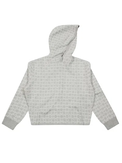 Givenchy Logo Cotton-blend Hoodie In Gray