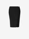 Givenchy Skirt In Wool With 4g Detail In Black