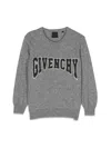 Givenchy Logo Crew Neck Pullover In Gray