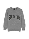 Givenchy Logo Crew Neck Pullover In Gray