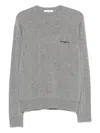 Givenchy Logo Crew-neck Sweater In Gray