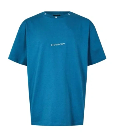 Givenchy Kids' Logo Crew Neck T-shirt In Blue