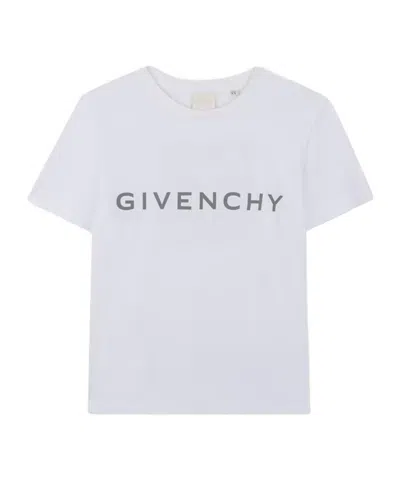 Givenchy Kids' Logo Crew Neck T-shirt In White