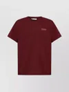 Givenchy Logo Crewneck T-shirt With Short Sleeves In Burgundy