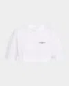 Givenchy Cropped Fit T-shirt In Cotton With Stamp Print Clothing In White