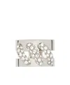 Givenchy Stitch Crystal Ring In Black
